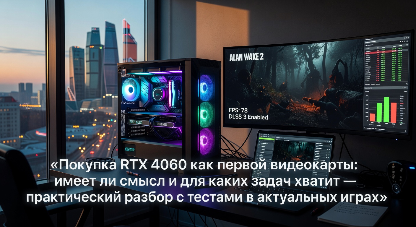 Покупка RTX 4060 как первой видеокарты: имеет ли смысл и для каких задач хватит — практический разбор с тестами в актуальных играх