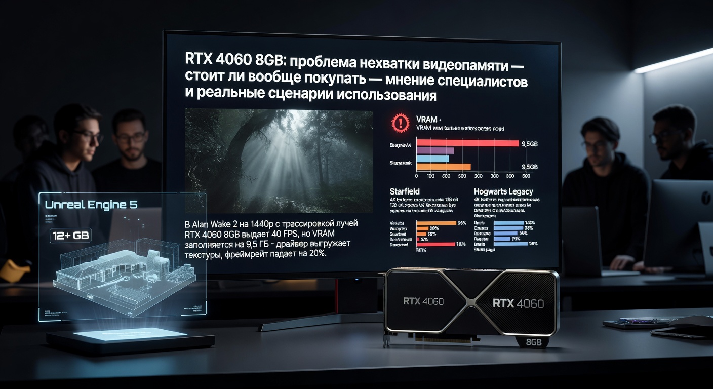 RTX 4060 8GB: проблема нехватки видеопамяти — стоит ли вообще покупать — мнение специалистов и реальные сценарии использования