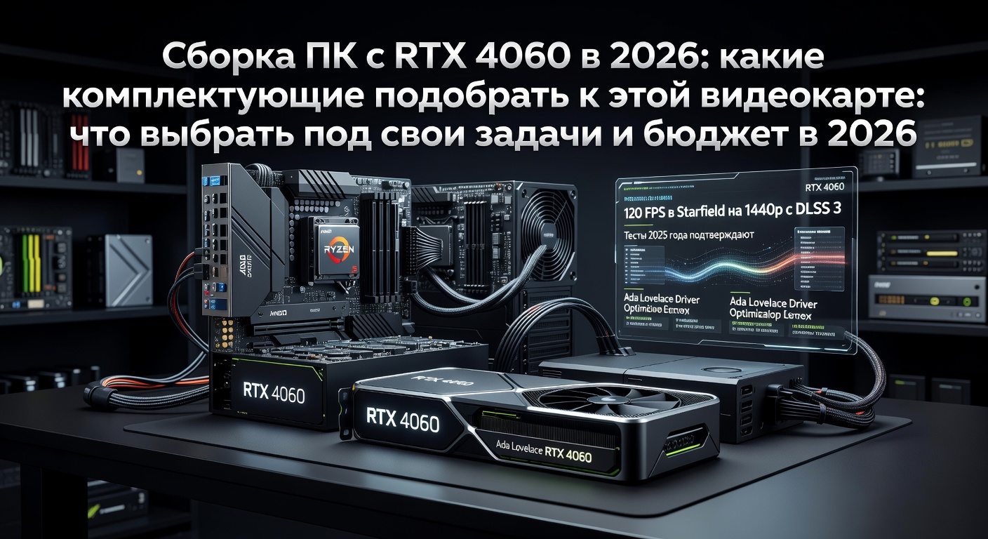 Сборка ПК с RTX 4060 в 2026: какие комплектующие подобрать к этой видеокарте: что выбрать под свои задачи и бюджет в 2026