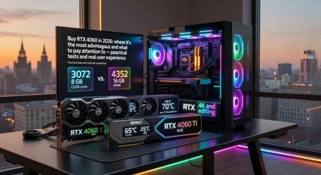 Купить RTX 4060 в 2026 году: где выгоднее всего и на что обратить внимание — практические тесты и реальный опыт пользователей